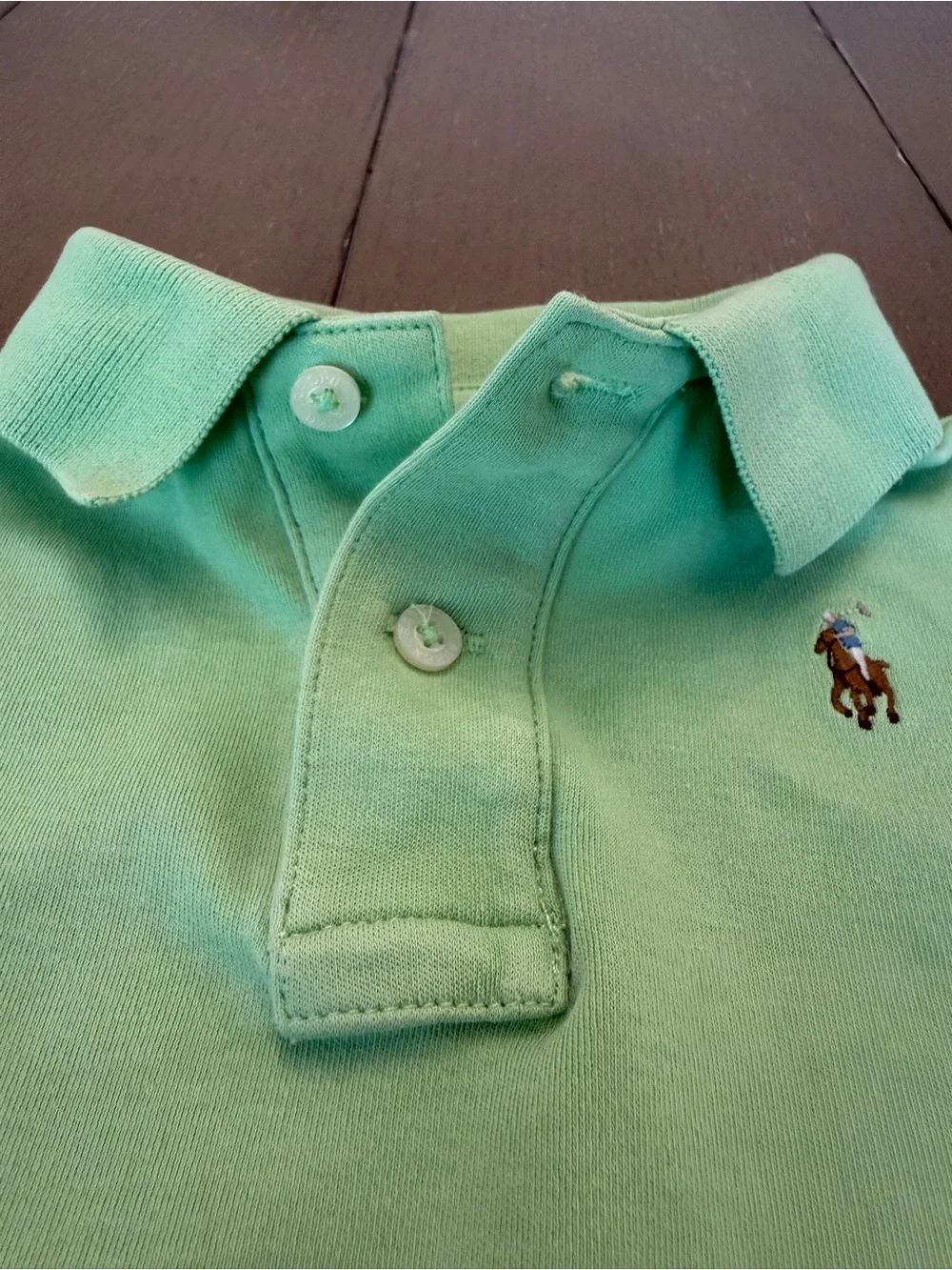 Ralph Lauren Baby Boys Preppy Mint Green Soft Cotton Polo Shirt • Size 12M